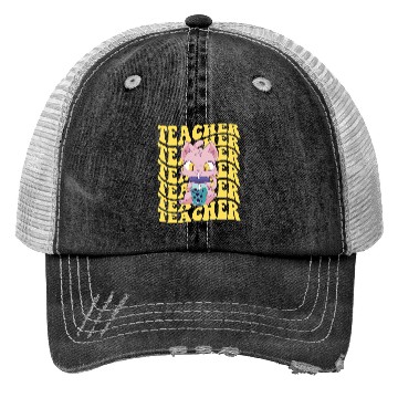 Discover Boba Tea Teacher Retro Groovy Back To School Trucker Hats