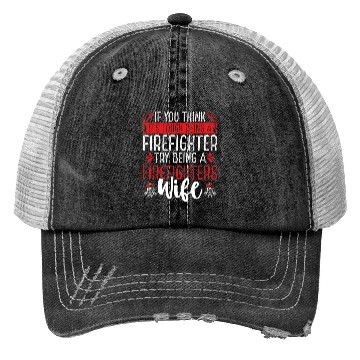 Discover Night Shift Firefighter Wife Women Firefighter Trucker Hats