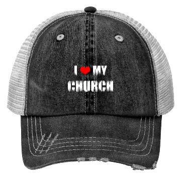 Discover Christian Gift I Love My Church Christian Trucker Hats