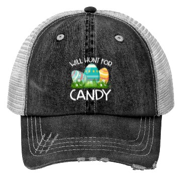 Discover Will Hunt For Candy Funny Easter Gift Trucker Hats