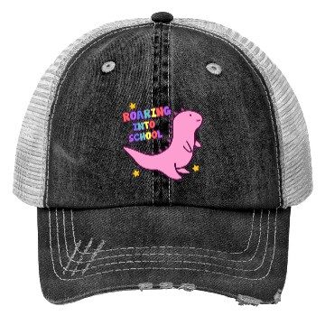 Discover Roaring Into School Cute Dinosaur Back To School Trucker Hats