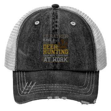 Discover Buck Deer Hunting Hunter I'd Trucker Hats