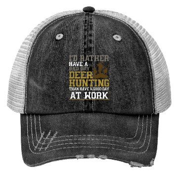 Discover Buck Deer Hunting Hunter I'd Trucker Hats