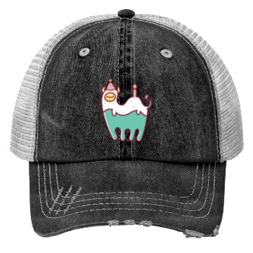 Discover Green Llama Monster Party Trucker Hats