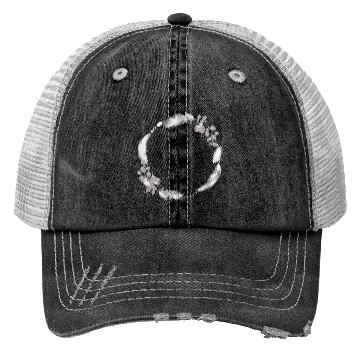 Discover delicate frame of silver colored feathers & leaves Trucker Hats