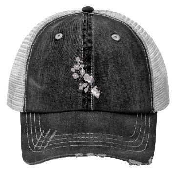 Discover noble leaf tendril in metallic silver look Trucker Hats