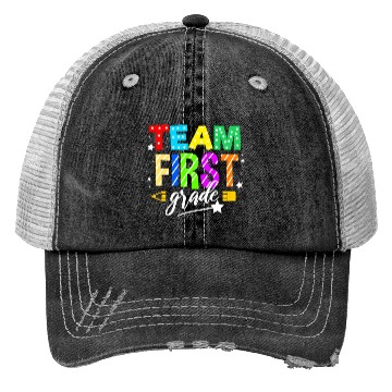 Discover Team First Grade For Elementary Teacher Trucker Hats