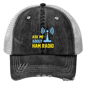 Discover Ask me about ham radio Trucker Hats