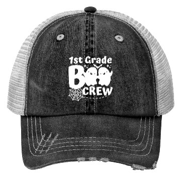 Discover 1st Grade Boo Crew Halloween First Day School Trucker Hats