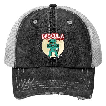 Discover Dadcula Dracula Vampire Dad Funny Halloween Party Trucker Hats
