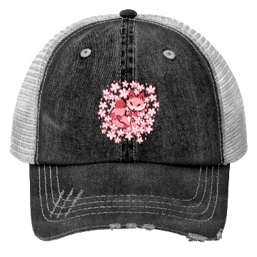 Discover Cherry Blossom Fox Trucker Hats