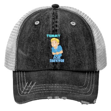 Discover Tummy Ache Survivor Funny Back To School Trucker Hats