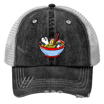 Discover Penguin Ramen For Ramen Lover Trucker Hats