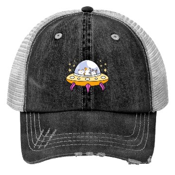 Discover UFO Cat for Cat Lover Trucker Hats