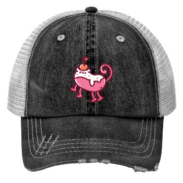 Discover Pink Monster Monkey Party Trucker Hats