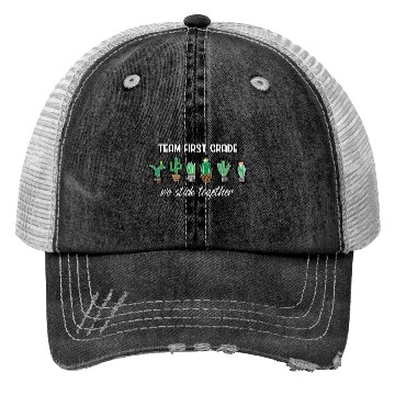 Discover First Grade Sticks Together Back to School for Gir Trucker Hats
