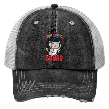 Discover High School Squad Cat Back To School Trucker Hats