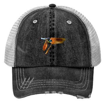 Discover Colorful dragonfly on a branch Trucker Hats