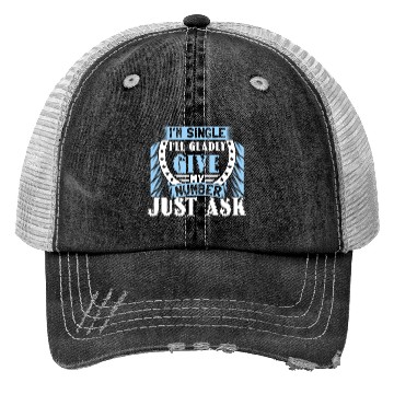 Discover Single Independent Relationship Status Gift Idea Trucker Hats