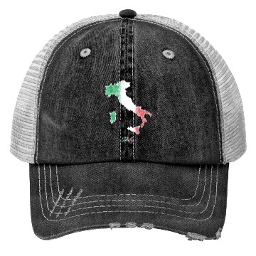 Discover Stylized Italy Map Trucker Hats