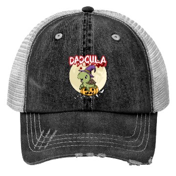Discover Dadcula Dracula Vampire Dad Funny Halloween Party Trucker Hats
