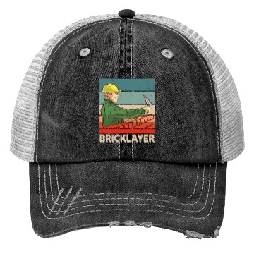 Discover Bricklayer Bricklaying Mason Brick Trucker Hats
