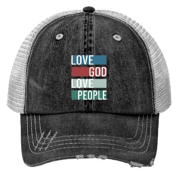Discover Love God Love People Trucker Hats
