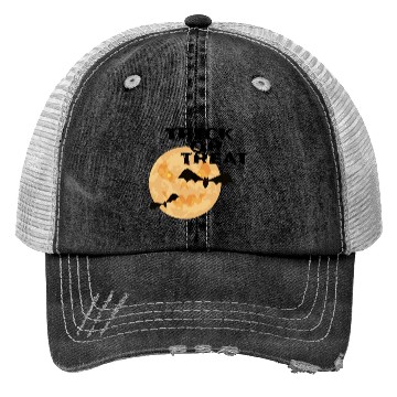 Discover Trick or treat Halloween Trucker Hats