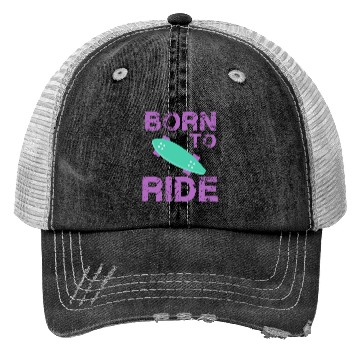 Discover born to ride skateboard skate rider Trucker Hats