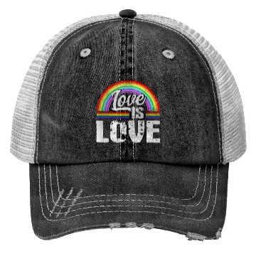 Discover Love is Love - Rainbow Tolerance LGBT Gay Pride Trucker Hats