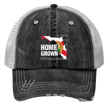 Discover Florida Homegrown American Flag Trucker Hats