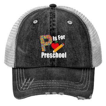 Discover Back To School P Is For Preschool First Day Trucker Hats