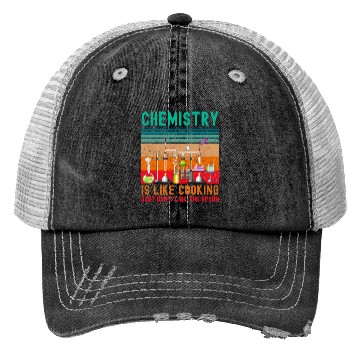 Discover Funny chemistry lab chemical laboratory technician Trucker Hats