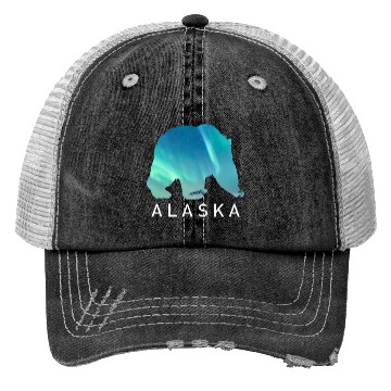 Discover Alaska Gift USA Natur Bär Denali Grizzly Wald Trucker Hats