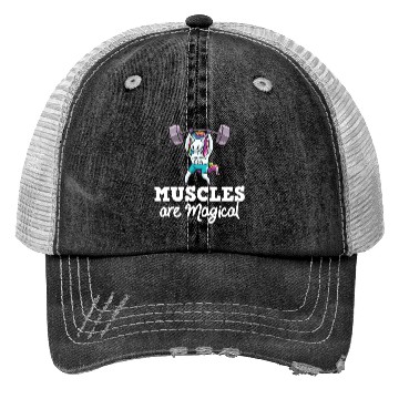 Discover Unicorn Muscle Workout Fitness Training Sport Gym Trucker Hats