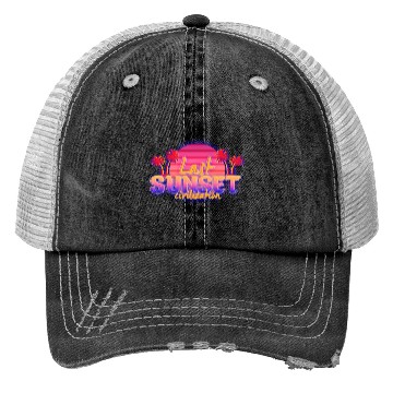 Discover Synthwave/Retrowave/Vaporwave 80s - Sunset Trucker Hats