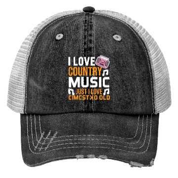 Discover I love Country Music Trucker Hats