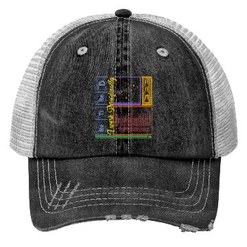 Discover Chemistry Trucker Hats, I Work Periodically Retired Nerd