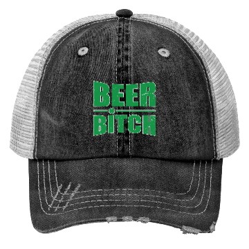 Discover Beer Bitch St. Patrick's Day Beer Drinking Beer Dr Trucker Hats