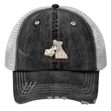 Discover Schnauzer Cartoon Book Lover Gift Trucker Hats