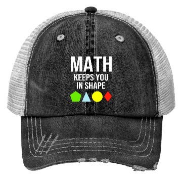 Discover Math Keeps You In Shape Funny Math Teacher Workout Trucker Hats