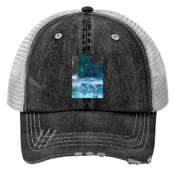 Discover Abstract Grunge Brushstrokes Painting Trucker Hats