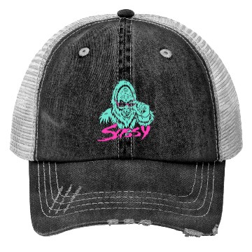 Discover Green Sasquatch Game Trucker Hats