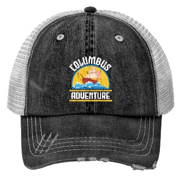 Discover Columbus Adventure USA America Columbus Day Trucker Hats