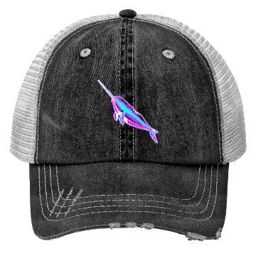 Discover Synthwave Narwhal Trucker Hats