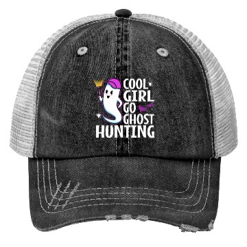 Discover Cool girls go ghost hunting Trucker Hats