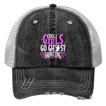 Discover Cool girls go ghost hunting Trucker Hats