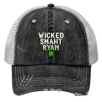 Discover Wicked Smaht Ryan Clan Boston Irish Slang Trucker Hats