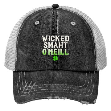 Discover Wicked Smaht O'Neill Clan Boston Irish Slang Trucker Hats