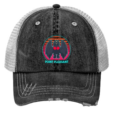 Discover Cryptozoology Folklore Mothman Point Pleasant Trucker Hats